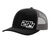 Gorra con número de motocross: negra con malla color carbón